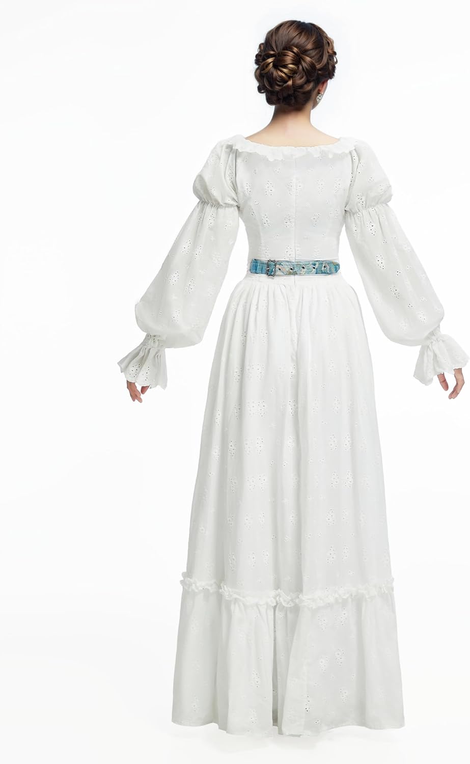 miccostumes Women's Victorian Dress Medieval Renaissance Costume Classic Edwardian Ruffle Fairy Corset Dress Fake two pieces - Image 4