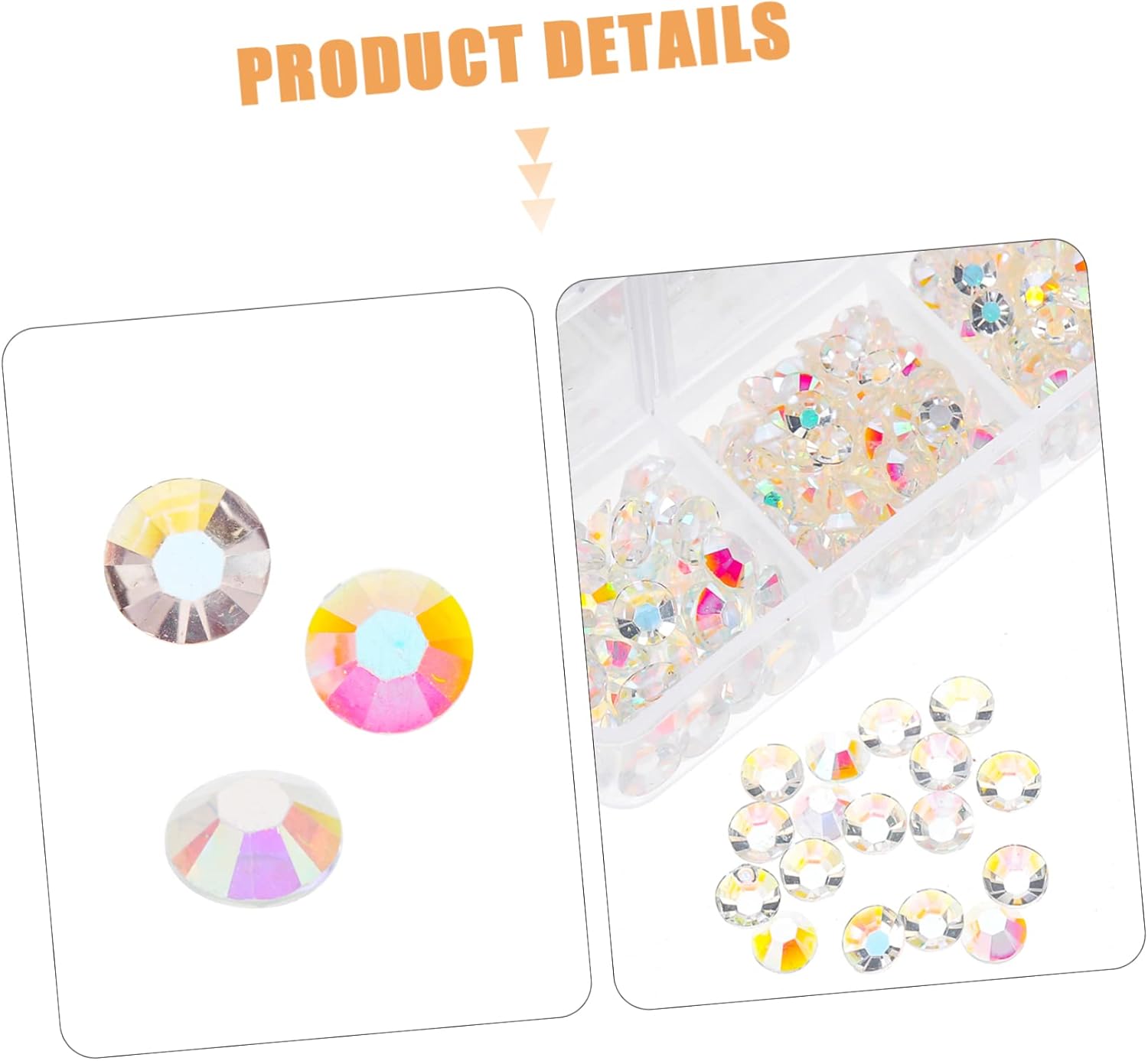 Mipcase 5 Boxes DIY Nail Art Charms Resin Rhinestones Flatback Diamonds for Nail Art Decor Fashionable