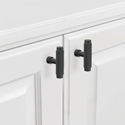 Miniatura 9 de BUKOBYHE JDUS11-BSN76-10 - Paquete de 10 manijas de gabinete de cocina de níquel satinado cepillado de 3 pulgadas, tiradores de gabinete moleteados,