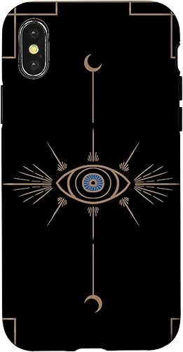 Miniatura 7 de iPhone 11 Pro Minimal Half Moon Blue Evil Eye Galaxy Space Espiritual Estuche de regalo