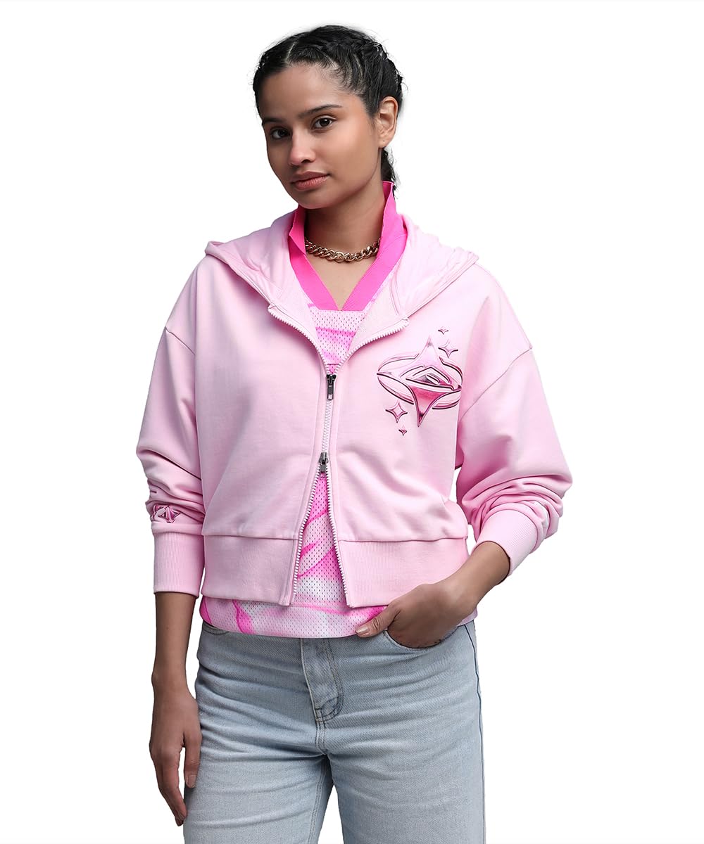 puma | LaFrancé HEEM PINK Women's Crop Basketball Hoodie | Pale Pink | M-picture-33