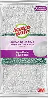 Scotch-Brite, 3M, Esponja Prateada, Pacote com 3 unidades