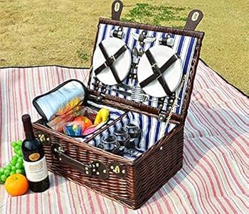 Amazon｜ピクニックバスケット ピクニックセット 調理器具付き