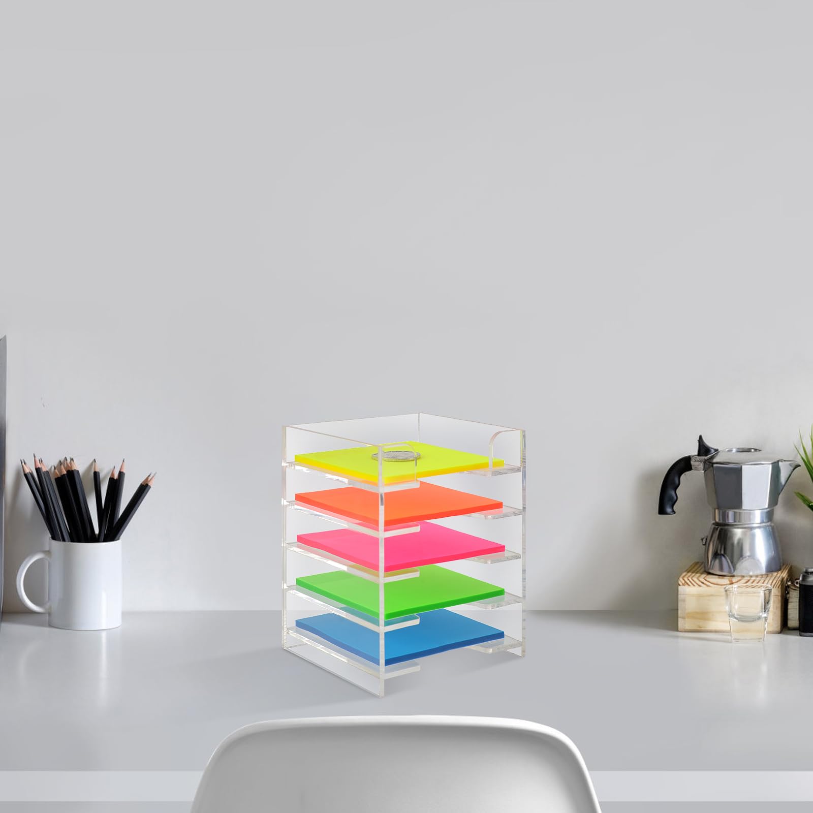 Acrylic Sticky Note Holder, Self-Stick Note Pad Holder W/O Pads - 4''x6'' Clear - View #7