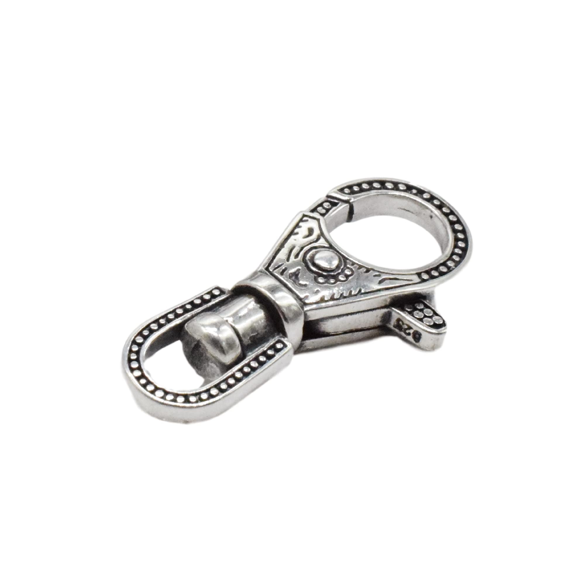 Karabinerverschluss, 925 Silber, drehbar, großer Karabinerverschluss, Armbandverschluss, Halskettenverschluss