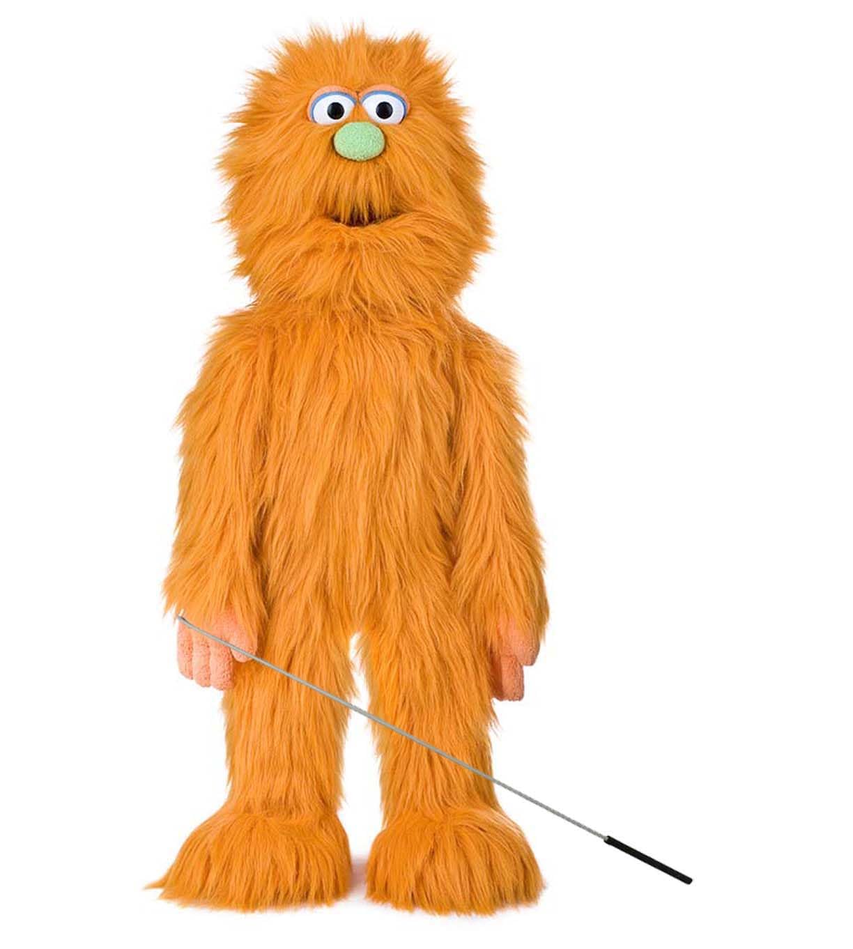 30" Orange Monster Puppet, Full Body Ventriloquist Style Puppet