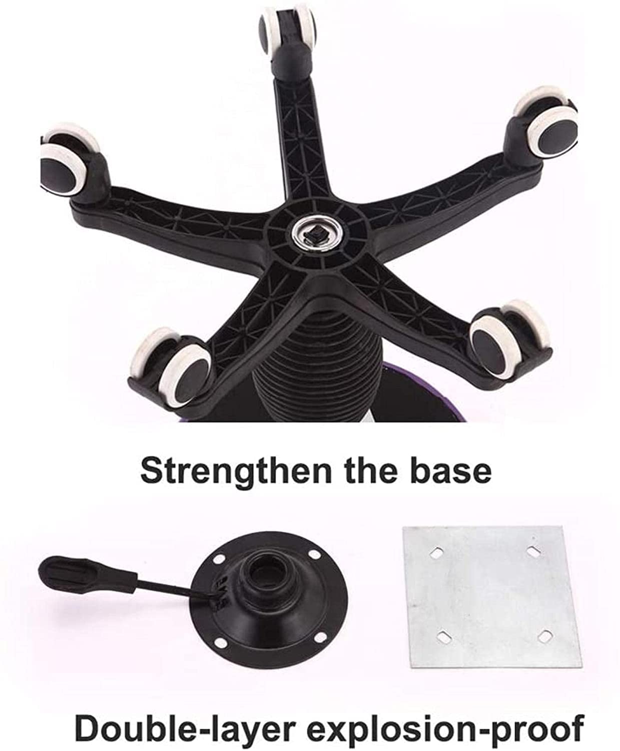auf Rädern, robust, verstellbar, rund, rollend, hydraulisch, für Werkstatt, Gitarre, Labor, Tattoo, Werkbank, medizinischer Verstellbarer Drehstuhl (Farbe: Weiß) Present