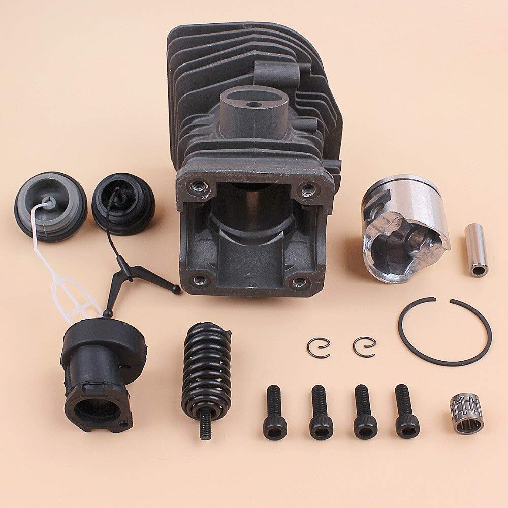 42mm Cilindro Pistone Buffer Molla Tappo Olio Combustibile Kit Collettore di Aspirazione Misura per Husqvarna 340 345 Gas Motosega Ricambi 503 87 02 76