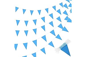 Tatuo 200 Feet Solid Blue Pennant Banner