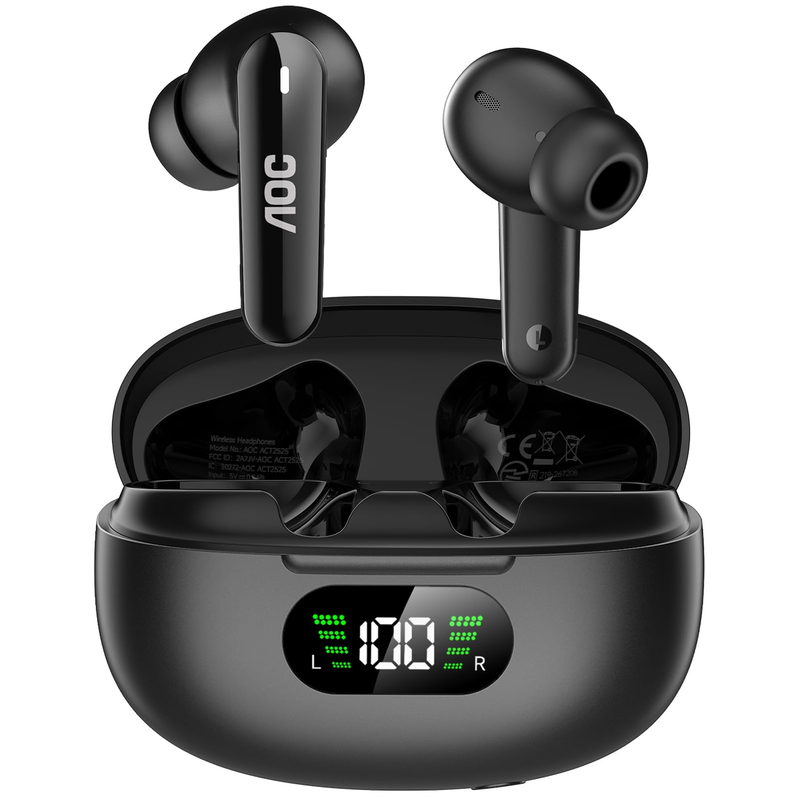Amazon.co.jp: 【遅延ゼロ安定接続】AOC ワイヤレスイヤホン Bluetooth