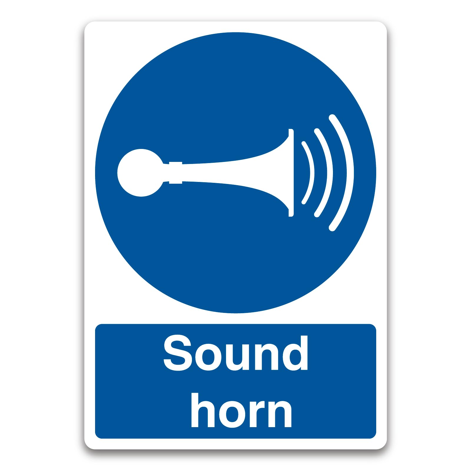 Sound Horn Sign Mandatory Metal Tin Sign 8 x 12 inch for Industrial & Commercial