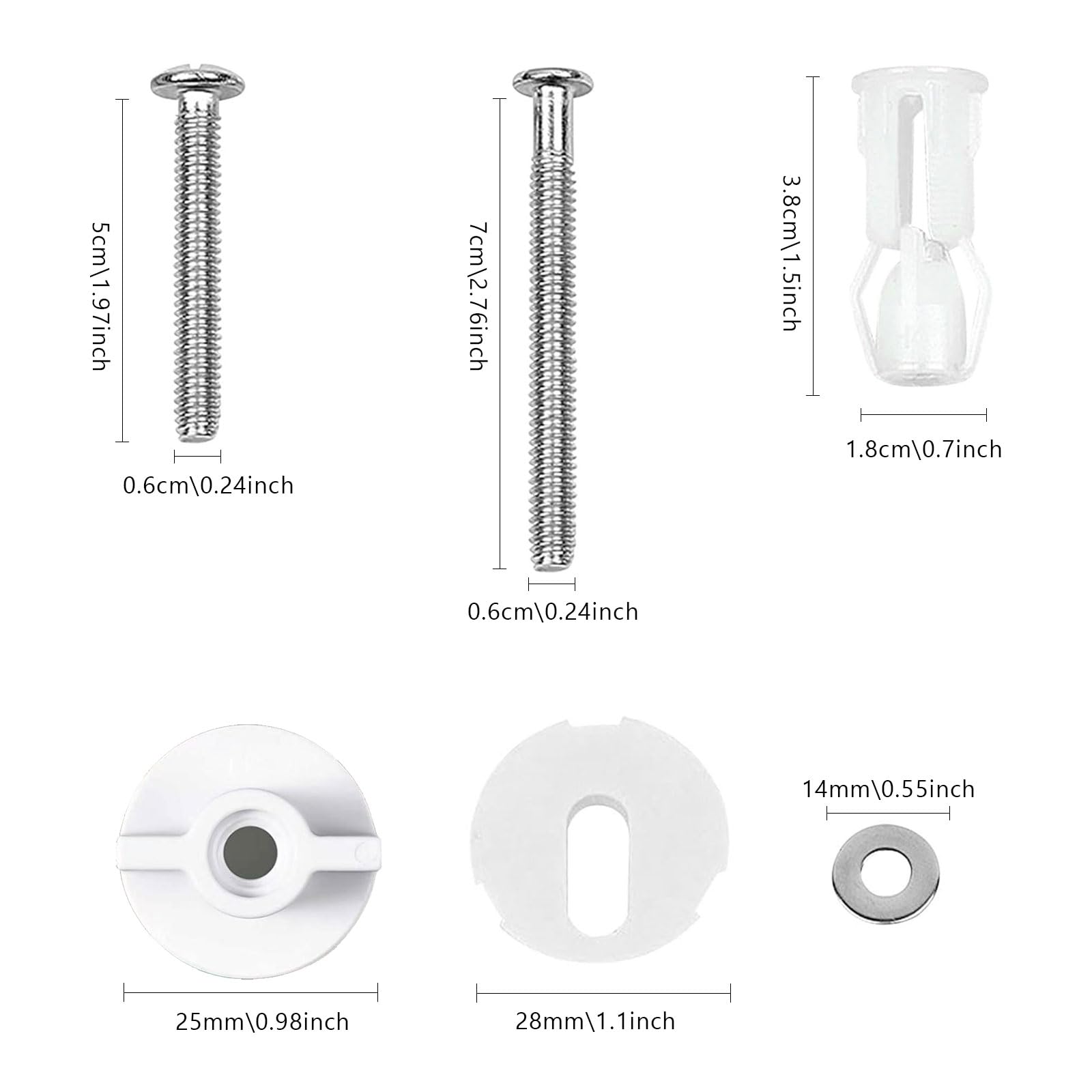 GIONAR 12PCS Toilet Seat Fittings, Toilet Fixing Kit - Image 2