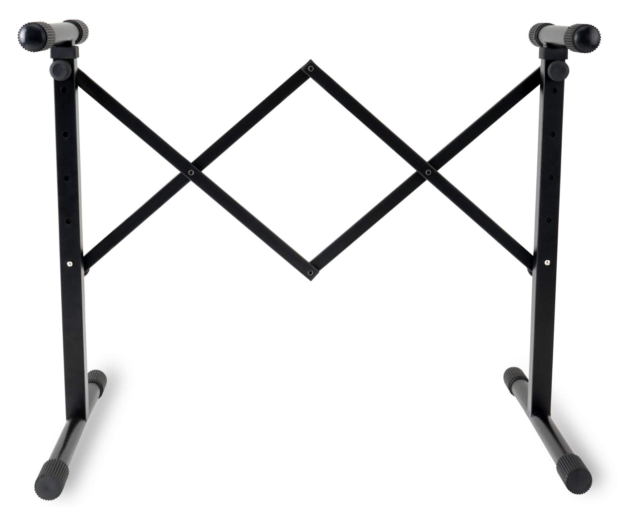 Classic Cantabile KBA-880BK Keyboard- und Mixertisch (höhenverstellbar von 61 bis 85 cm, einfach zusammenklappbar, ausziehbar bis 80 cm Breite, stabile Stahrohrkonstruktion) Schwarz