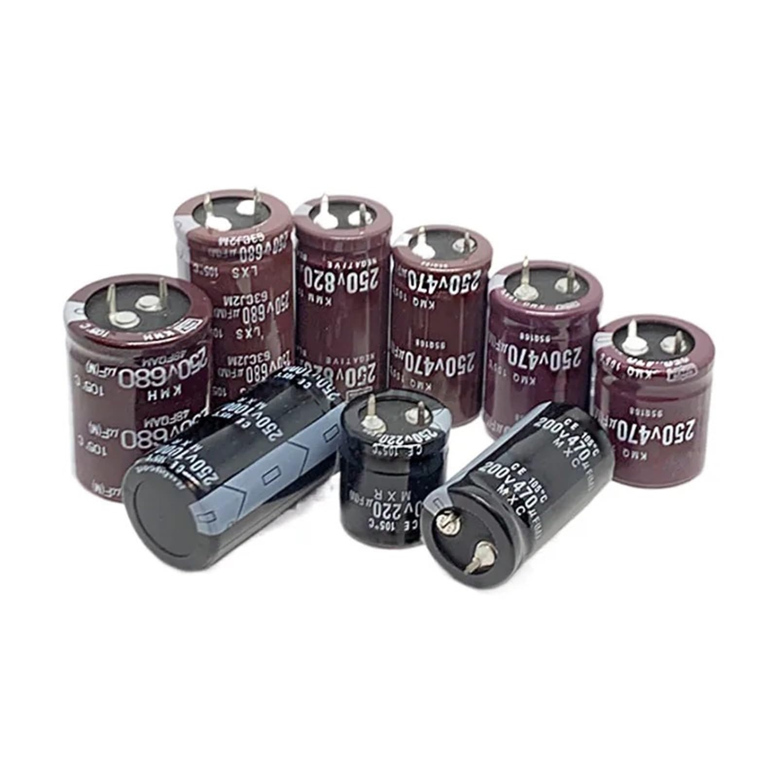 BALYDLUL 1pcs Electrolytic capacitor 63V 200V 250V 400V 450V 47 56 100UF 150 220 270 330 390 470 560 680 820 1000 3300UF(400V470UF 30X50)