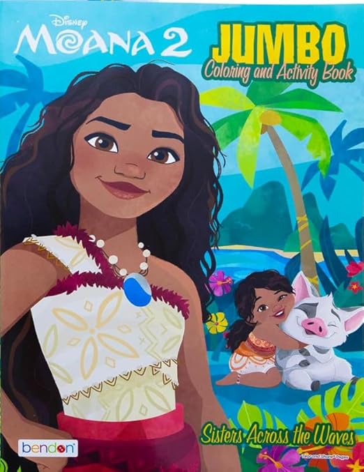 Disney Moana 2 Coloring Book, Sisters Across The Waves