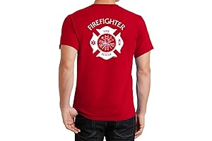 fdny t shirt: Firefighter Fire Rescue T-shirt Front and Back