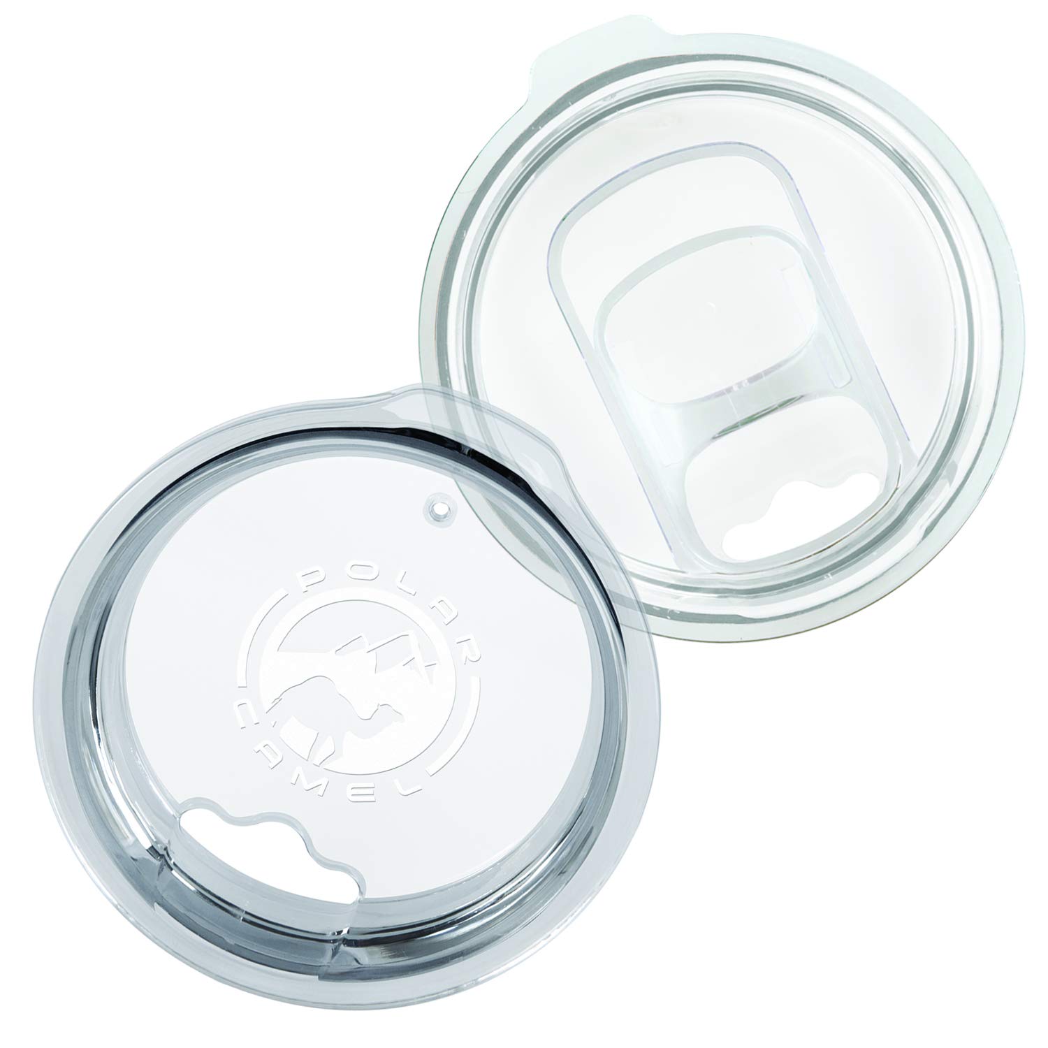 2pcs Tumbler Lids for 30 Oz, Compatible with Polar Camel, Yeti, Rtic Rambler, Ozark Trails, and more Stainless Steel Mugs, A Sliding Splash Proof Lid and An Open-Mouth Lid