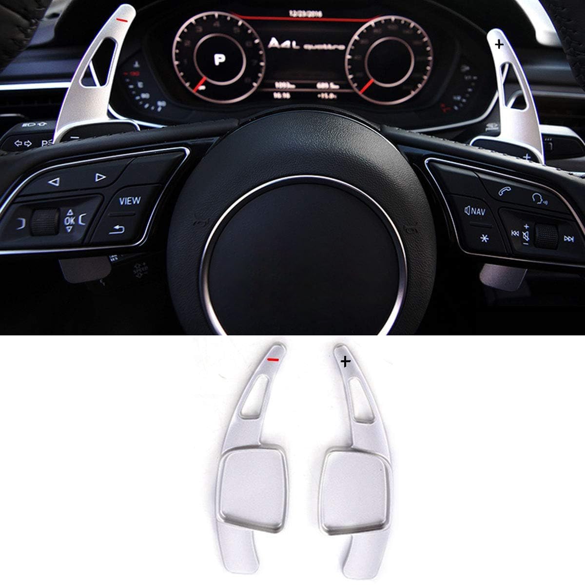 TTCR-II Steering Wheel Paddle Shifter Extensions for Audi A4/S4 2017-2019, for 2018-2024 Q5/SQ5 Paddle Shifter Extender, For 2019-2024 Q3 Shift Blades Expander Q8
