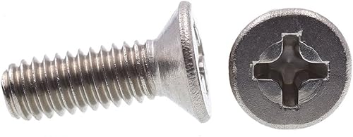 Miniatura 2 de Prime-Line 9121152 Tornillos métricos, cabeza plana, Phillips Drive, M4-0.7 X 0.472 in, acero inoxidable grado A2-70 (paquete de 10)