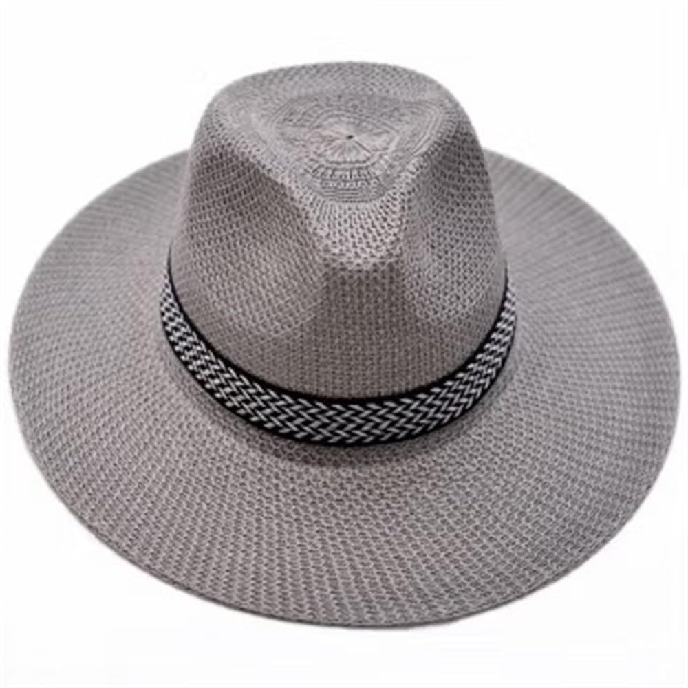 Cappello di Paglia Estivo da Uomo Cappello da Pescatore da Uomo con Cappello da Sole e Cappello da Pescatore(#3)