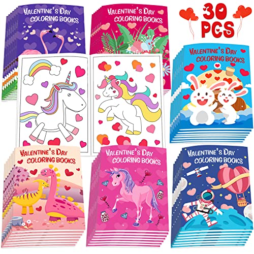 Lionoble 30Pcs Valentines Day Coloring Books for Kids 4-8, 8-12, Valentine's Party Favors Bulk Gifts Includes Dinosaur More Designs Goodie Bags Stuffer for Classroom Activity Supplies Boys Girls Lionoble 30Pcs Valentines Day Coloring Books for Kids 4-8, 8-12, Valentine's Party Favors Bulk Gifts Includes Dinosaur More Designs Goodie Bags Stuffer for Classroom Activity Supplies Boys Girls