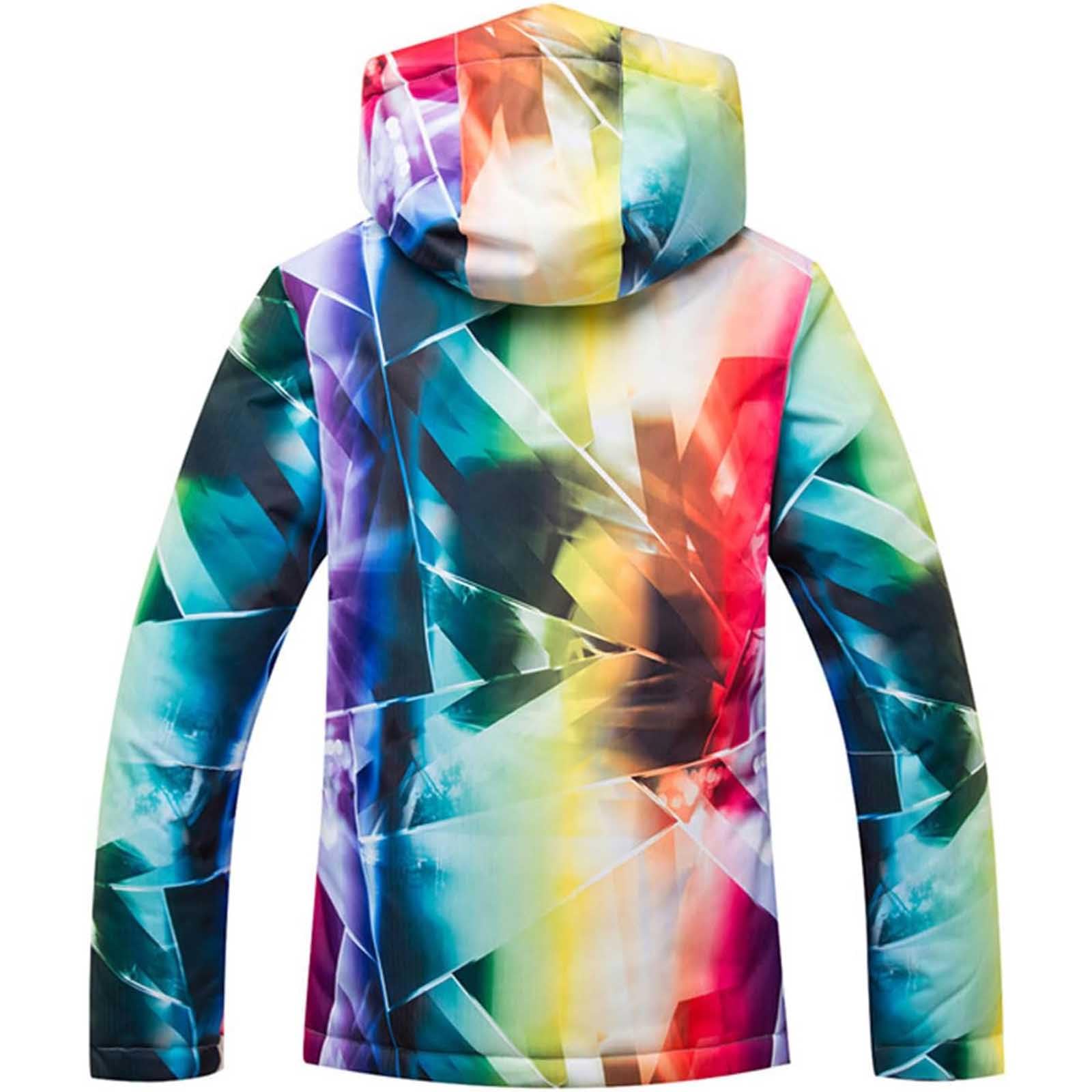 Generico Completo da Sci da Uomo in Due Pezzi Cappotto da Neve con Cappuccio Antivento Impermeabile Invernale da Uomo 2 Pezzi Tute da Snowboard Tuta Snowboard Uomo Tuta da Sci Uomo