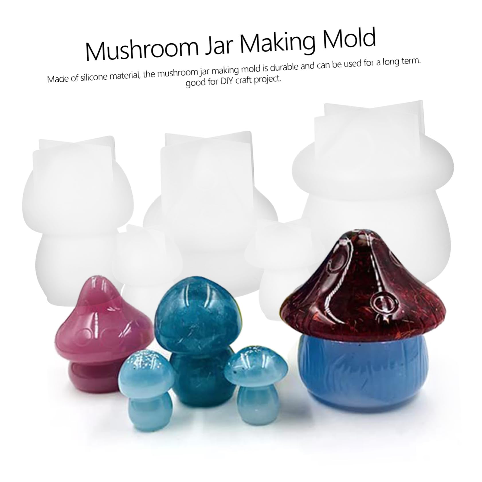 HOMSFOU 4 Ensembles Moules À Champignon Silicone Lot pour Artisanales Moules À Pots Époxy Décorations Uniques Pratiques 5 Pièces * 4
