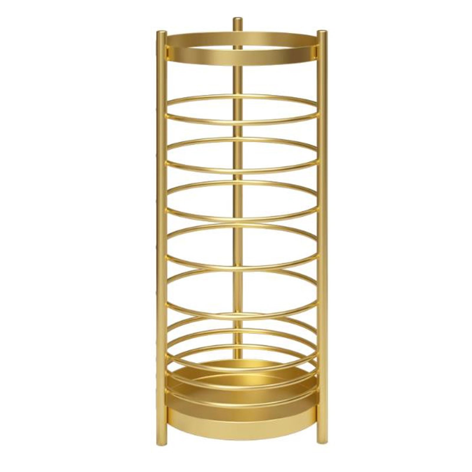 HYLYGFH Metal Umbrella Stand Holder for Entryway Luxury Free Standing Round Umbrella nizer Bin