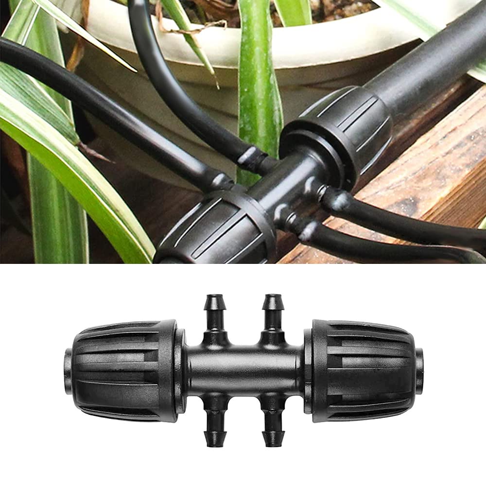 TopHomer Kit di irrigazione 104 pezzi, micro sistema di irrigazione a goccia da 40 m con ugello regolabile spruzzatore e gocciolatore automatico per serra, prato, patio, aiuola, piante da terrazza