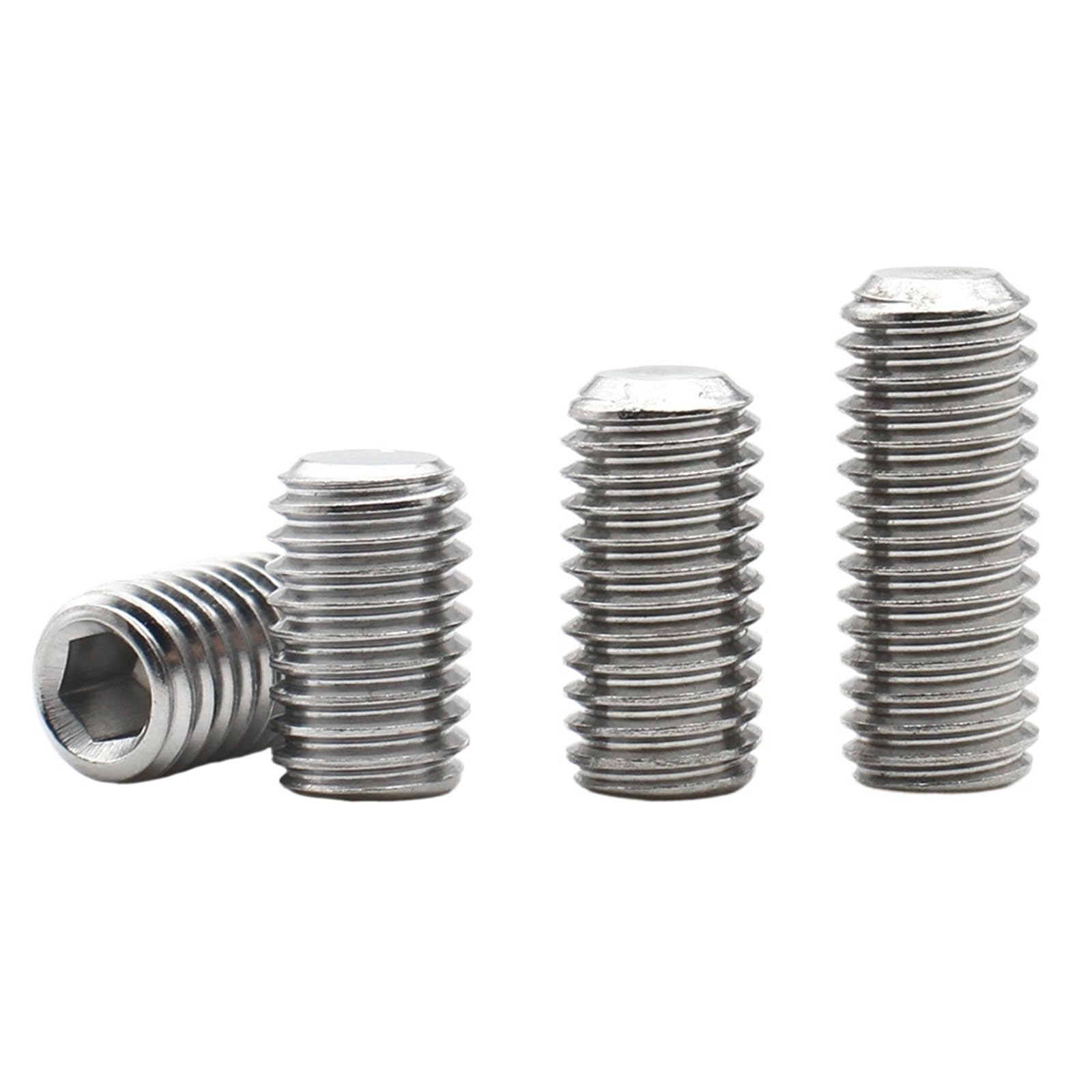 Tornillos de fijación hexagonales sin cabeza, 10 tornillos de fijación con punta de copa hexagonal de acero inoxidable 304, longitudes de M2-M16 de 20-40mm(35mm,M16 (10pcs))
