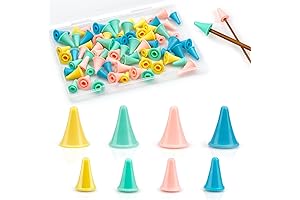 FIVEIZERO 64 PCS Knitting Needles Point Protectors Stoppers