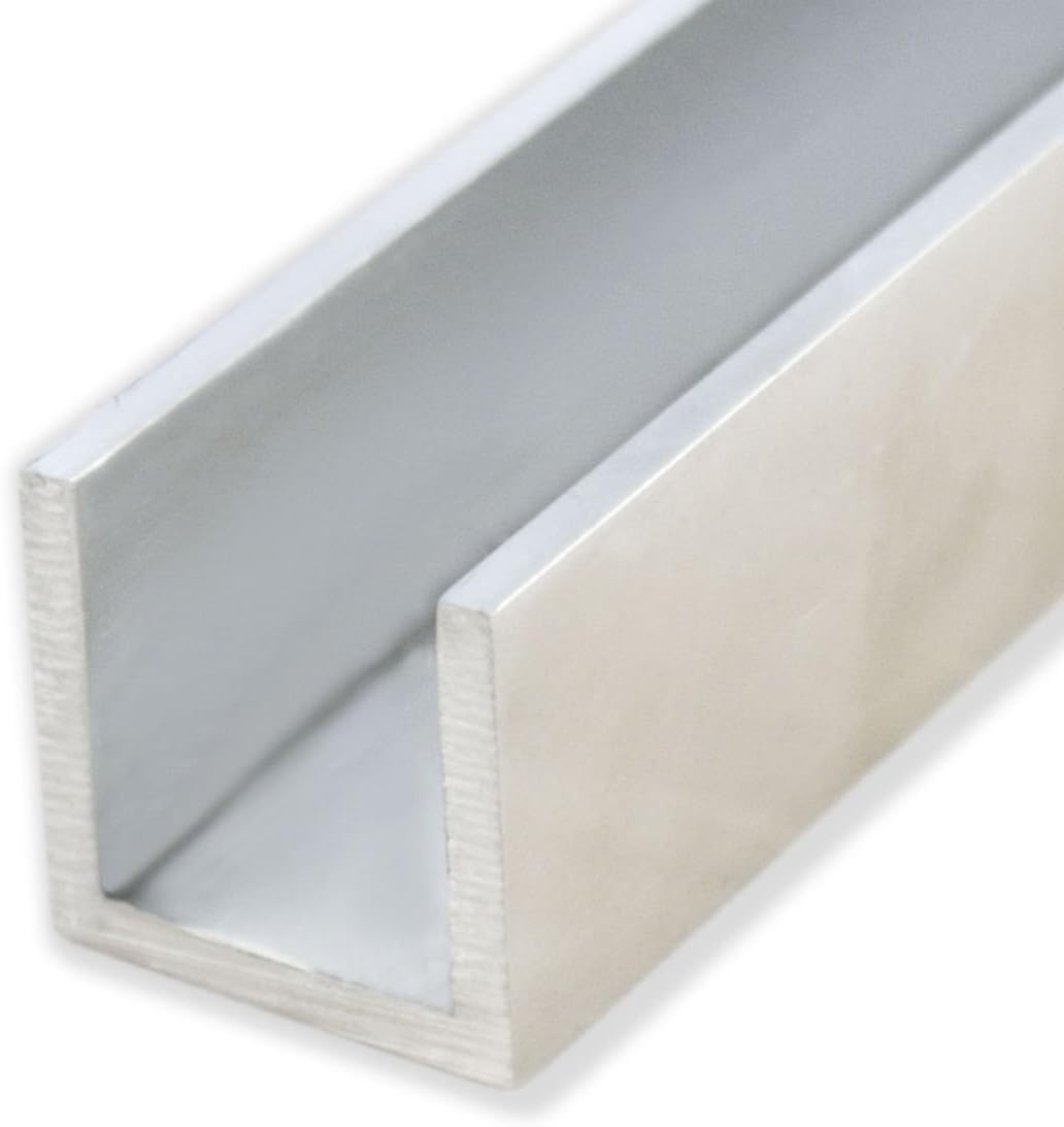 Aluminium Channel | 1" Width x 1" Height x 1/8" Thickness | 0.5m - 5m Lengths | Length: 0.5m