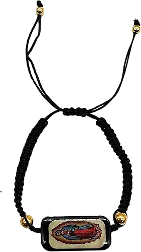 12pcs Recuerdos para bautizo Pulseras de Cuerda de Virgen de Guadalupe Bautizo Party Favores