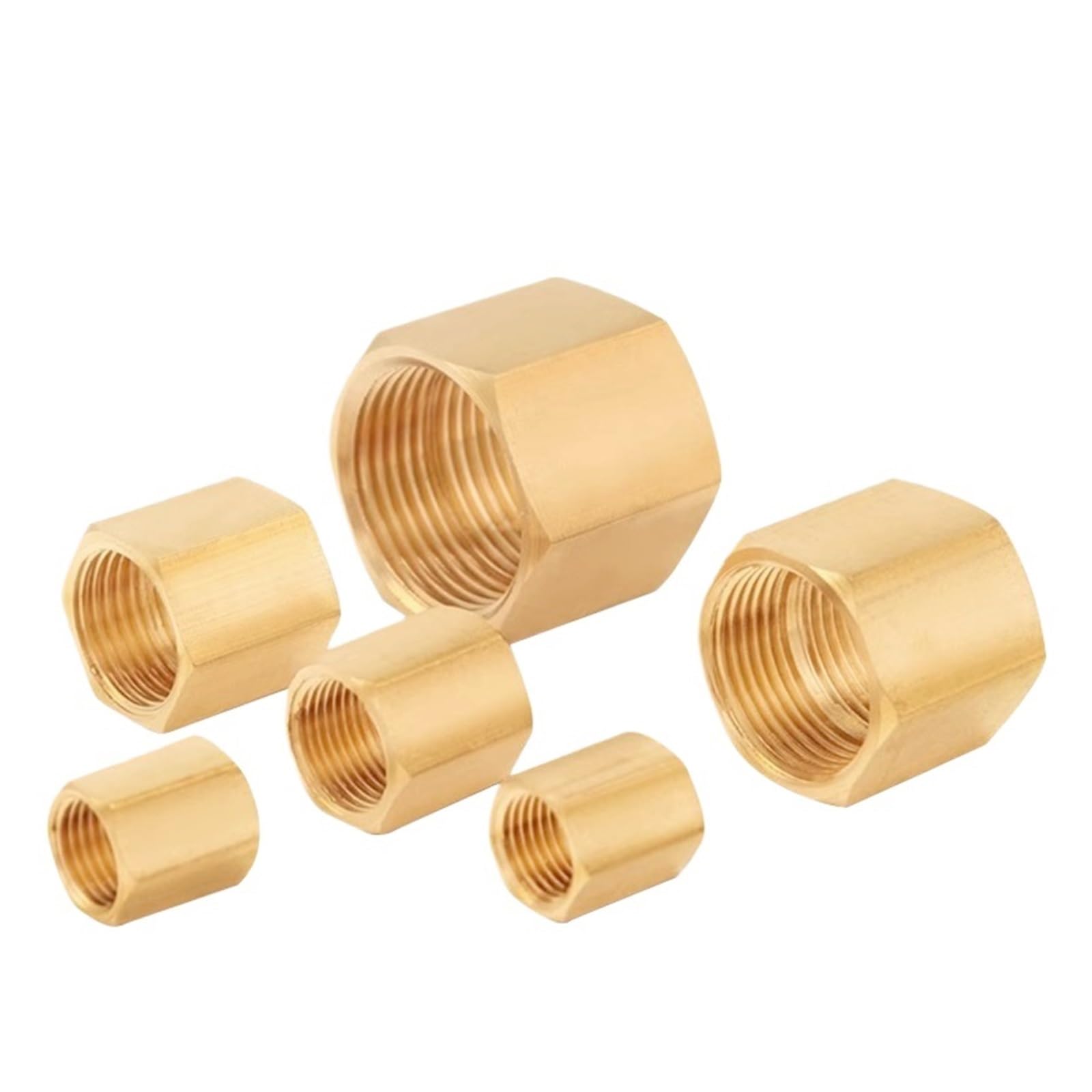 Aarterzza 03-03 10Pcs 1/8" 1/4" 3/8" 1/2" Copper Hexagonal Through-Core Inner Wire Directly Connected To The Pneumatic Connector(03-03)