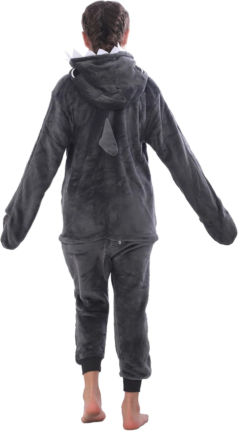 Kids Flannel Onesie Costume Halloween Easter Animal Cosplay for Girls Boys One Piece - Image 6