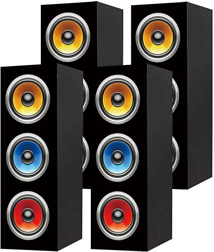 Miniatura 1 de 4 piezas de decoraciones de fiesta de los años 80 y 90, recuerdos de fiesta de hip hop, cajas grandes de papel para decoración retro de los años 80