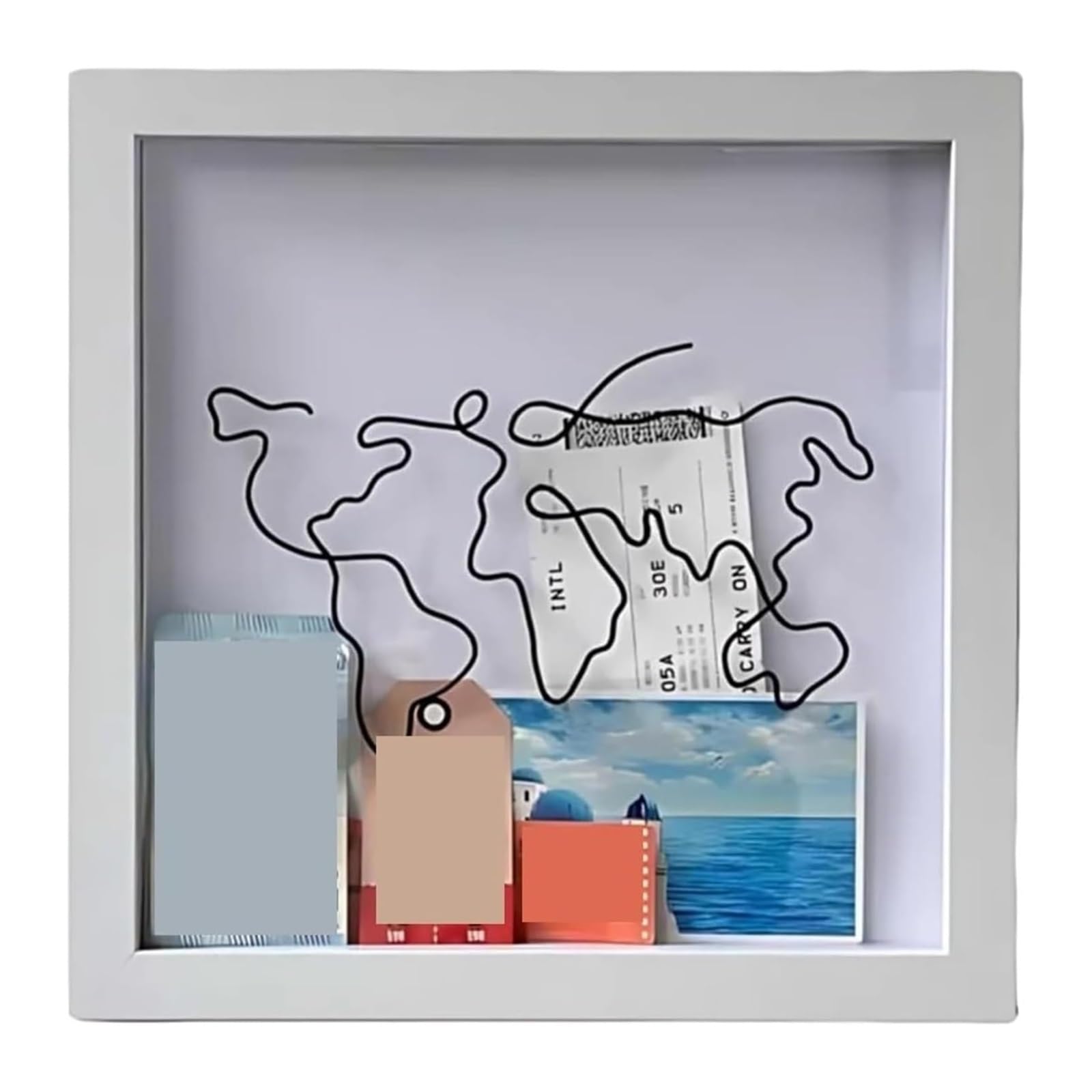Shadowbox Frame, Shadow Box Frame for Memorial Tickets Stamps Maps, Wall Tabletop, Multiple Sizes(Big)