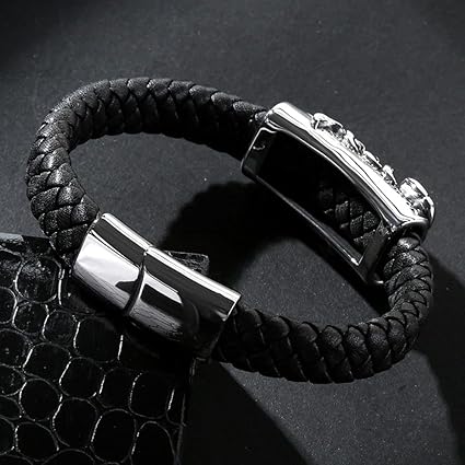 Men's Bracelet Leather Bracelet Charm Woven Punk Embossed Scorpion