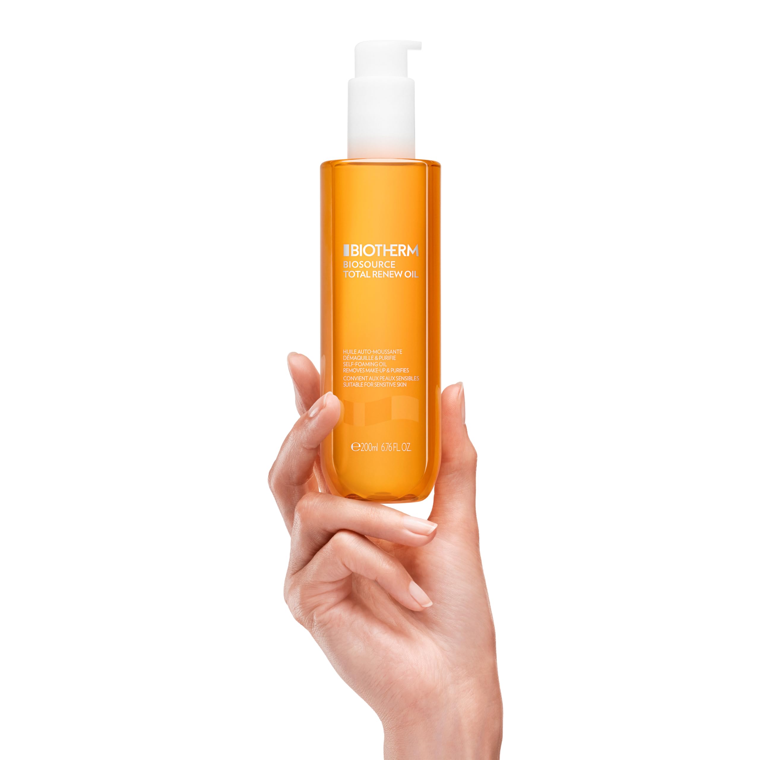 Biotherm, Biosource Desmaquillante, Elimina las Impurezas, Tonifica la Piel, Limpia y Desmaquilla, Enriquecida con Life Plankton, Total Renew Oil, Para Pieles Secas, 200 ml