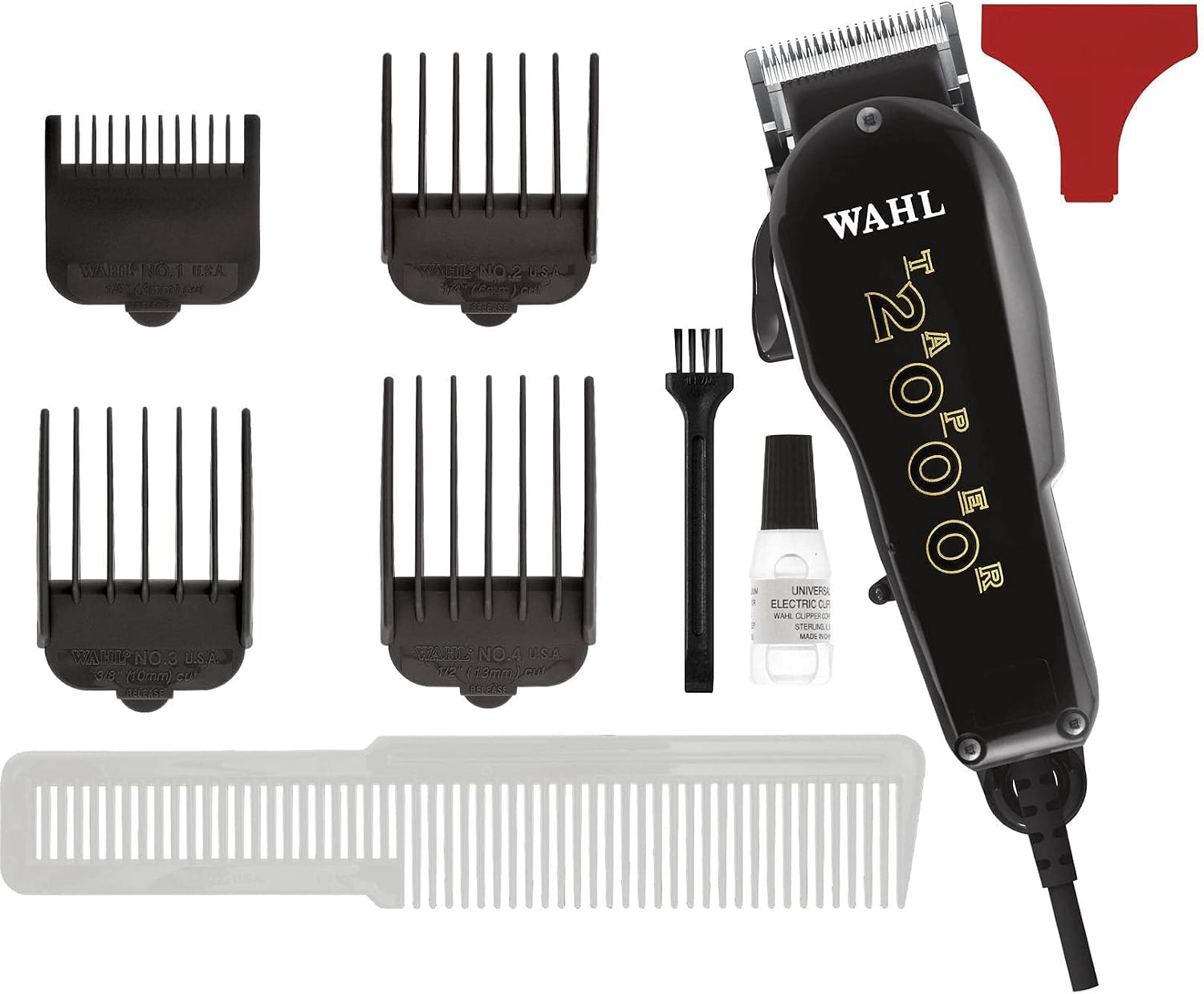 Wahl Professional Taper 2000 Adjustable Cut Clipper #8472-700 – Assorted Color Blade Attachments