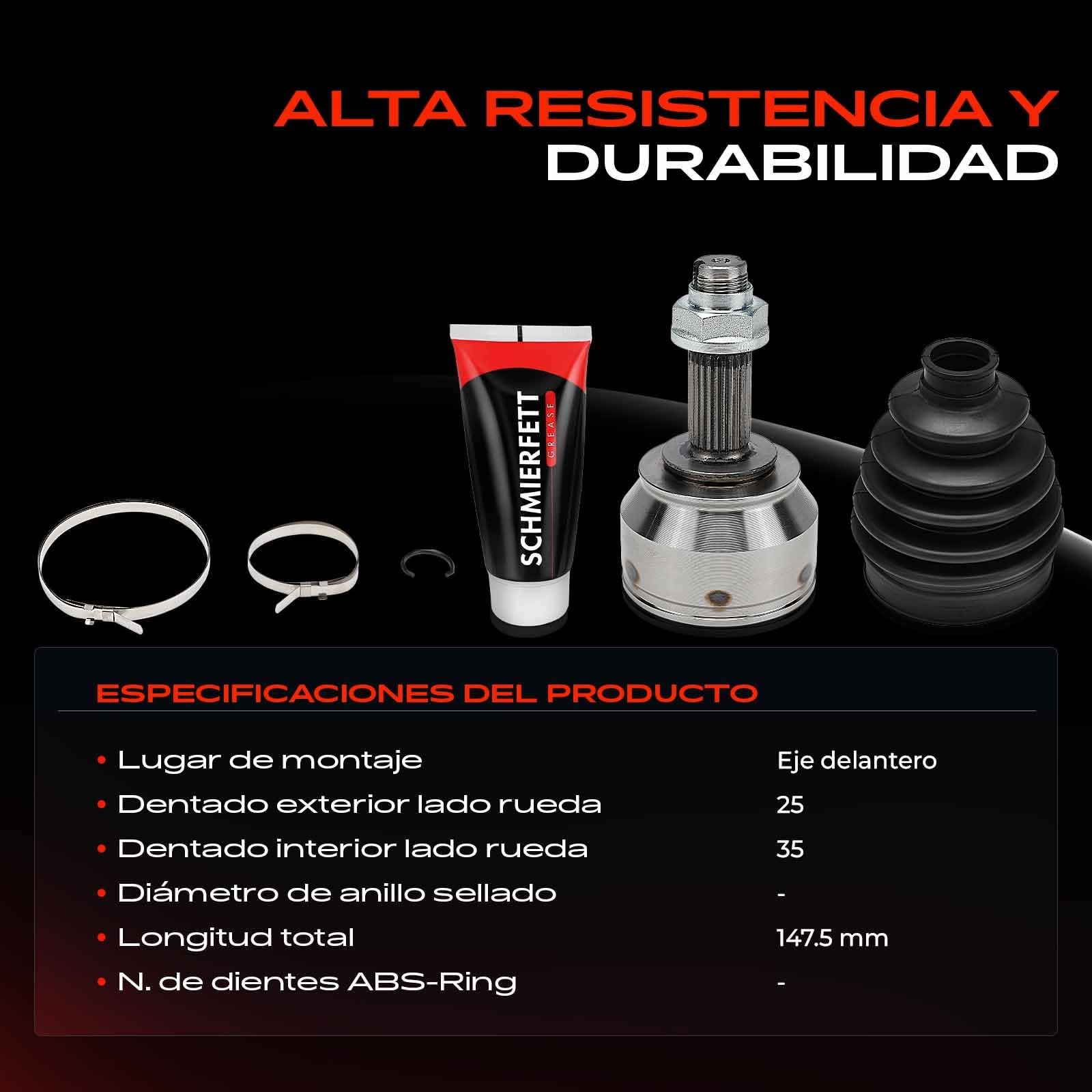 Frankberg Juego de juntas homocinéticas lado de la rueda delantera | Compatible con: Corsa D S07, Corsa D Box/Hatchback S07, Corsa E X15