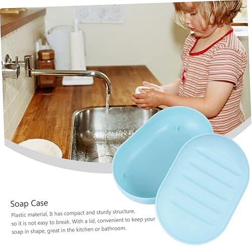 Miniatura 9 de Alipis Jabonera de viaje con tapa, jabonera, contenedor de plástico, recipientes de maquillaje portátil para jabón, caja de jabón de viaje,