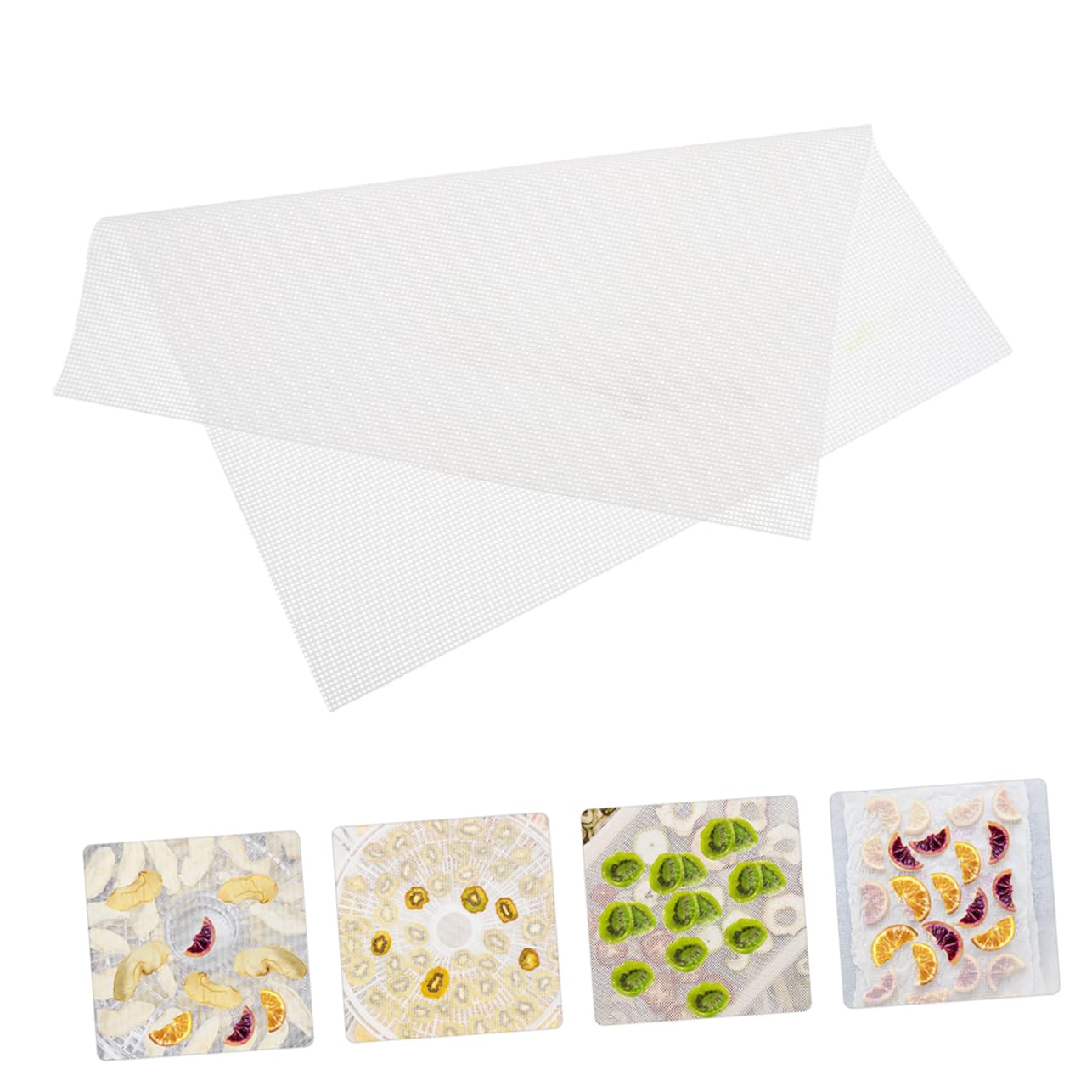 12piezas Láminas Deshidratadoras De Silicona Accesorios Reutilizables Para Deshidratador De Alimentos Tapetes Antiadherentes Para Frutas y Verduras