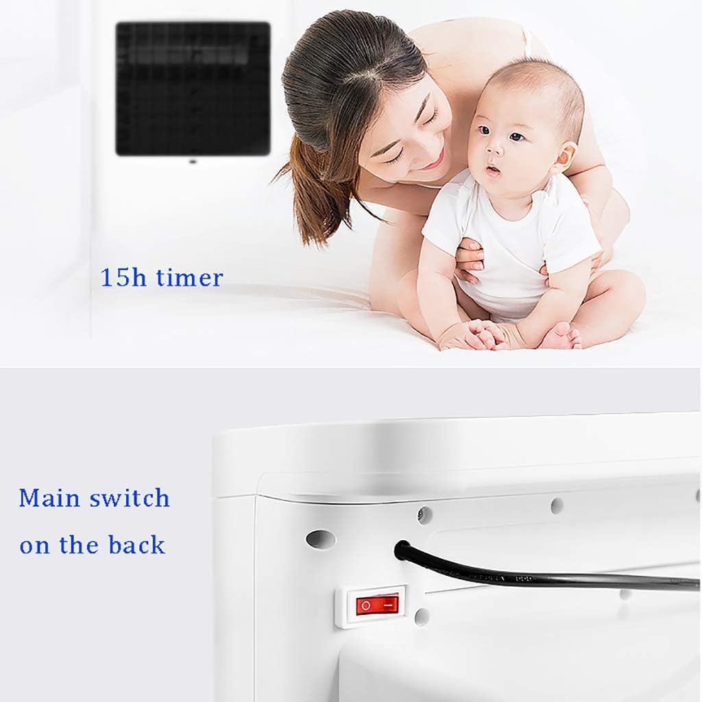 Air Cooler for Home Office Summer Portable Air Conditioner 15h Timing 8L Water Tank Cold Warm Dual Use Air Cooler No Tube Three Dimensional Air Cooler White (Color : White)