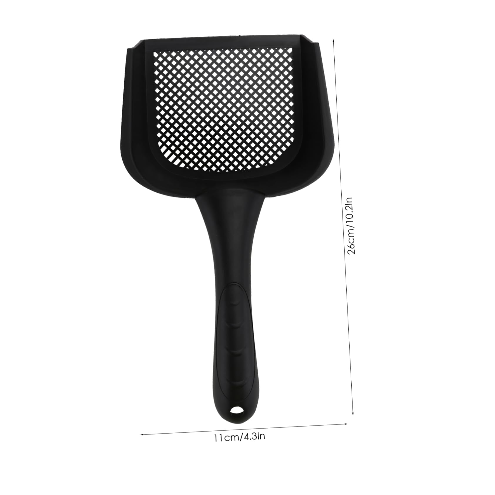 VICASKY Scoop with Comfortable Handle Durable Plastic Cat Waste Shovel for All Litter Types Design for Effortless Cleaning and Storage Black
