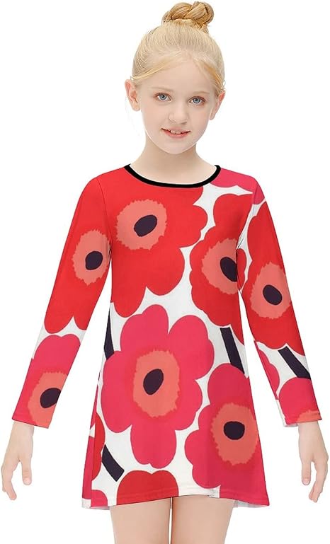 Amazon Co Jp マリメッコ 子供服 ワンピース キッズ 長袖 ドレス 人気 プリンセス 秋冬 ガールズ 子供 ロンt 春秋 Tシャツ ワンピース ベビー服 ファション カジュアル かわいい パーティー スカート 幼児 卒業式 発表会 ファッション