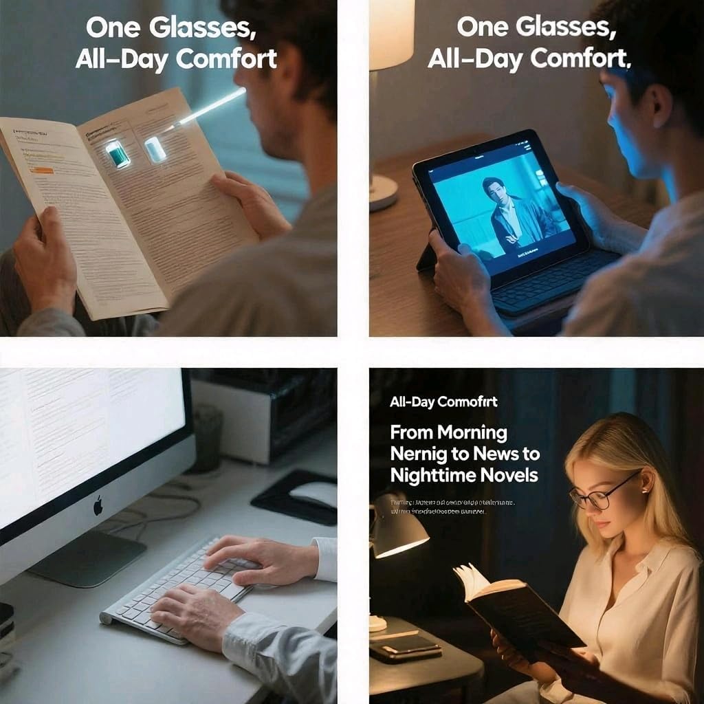 Round Small Frame Reading Glasses for Women Readers for Men Blue Light Blocking Retro - Image 6