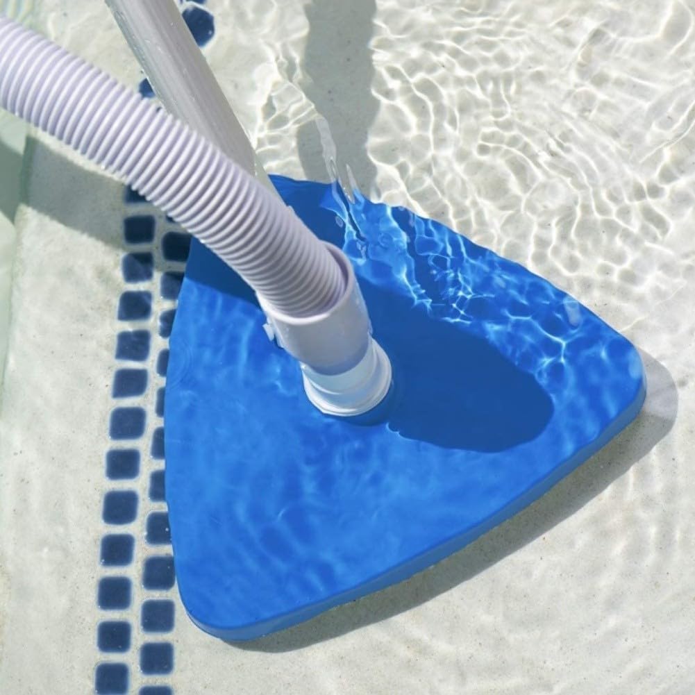 Testa triangolare per aspirapolvere per piscine in vinile per piscine in vinile, adatta per tubi da 3,5 cm, 1,3 cm, 1,3 cm, 2,5 cm, spazzola per aspirapolvere per piscine ad angolo