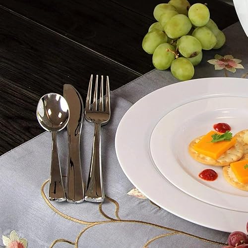 Vista 11 de Lillian Tablesettings Caja combinada Oro pulido Paquete de 24 cubiertos de plástico