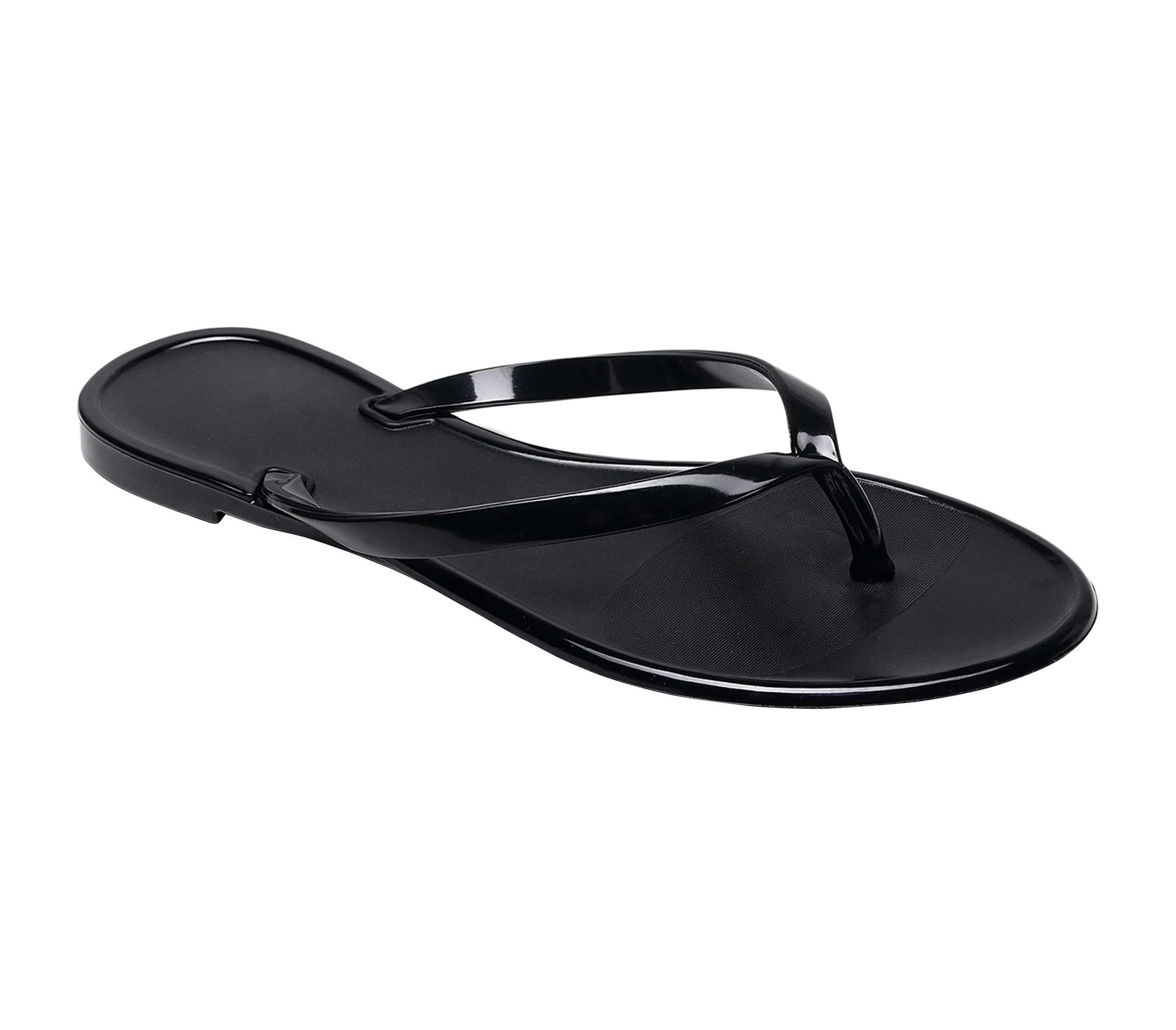 Womens Flip Flops Thong Sandals Jelly Shoes Flat for Ladies Slides Black Slippers Size 9 Slip On Summer Beach Dressy-image-20